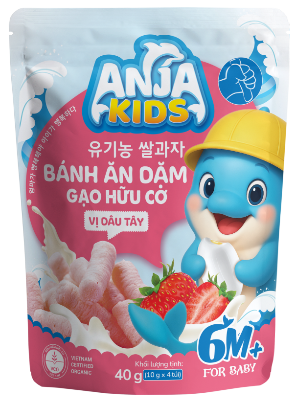 Bánh ăn dặm gạo Organic vị Dâu